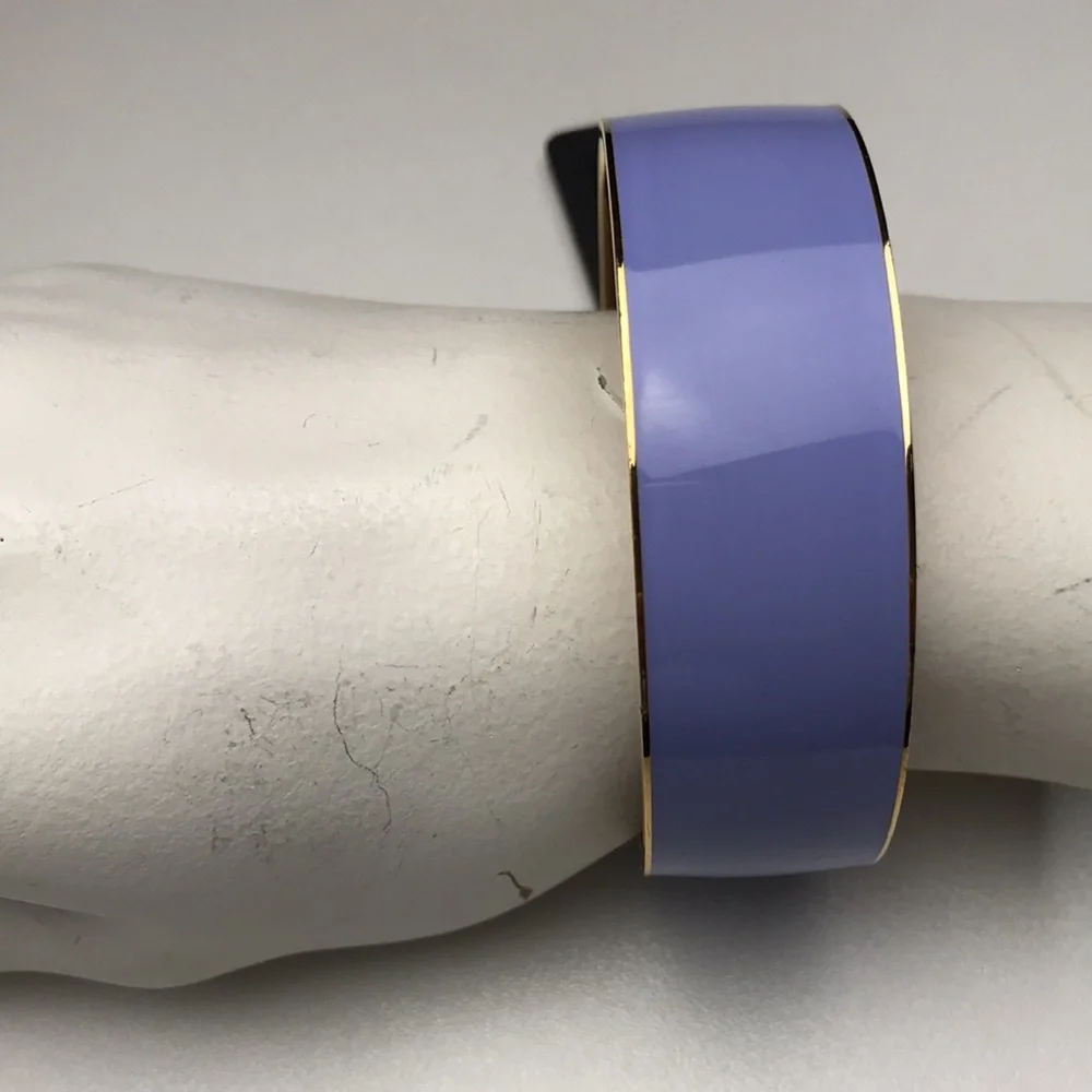 J. Crew Lavender & Gold Bangle Bracelet NWT